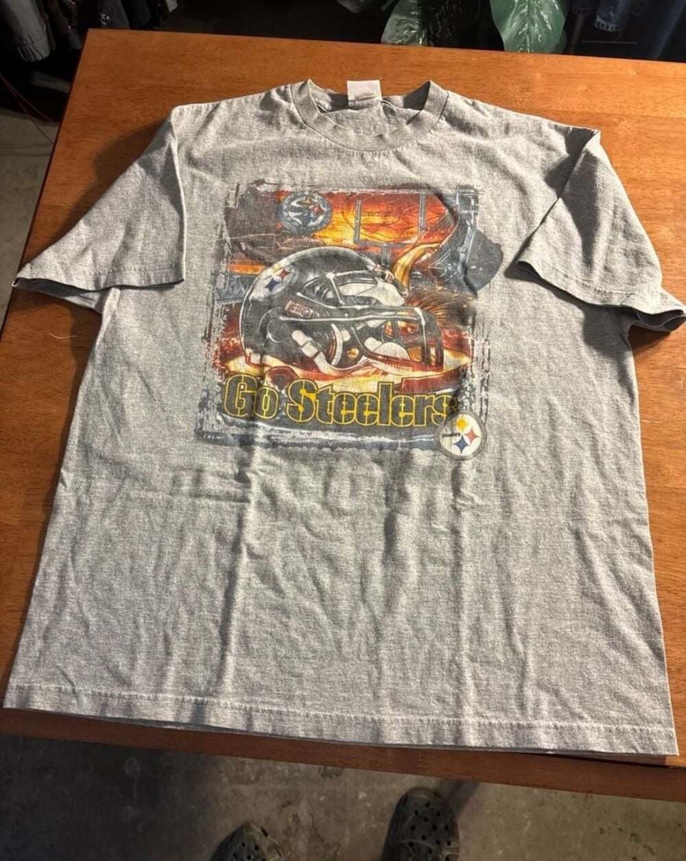 Vintage Pittsburgh Steelers Go Steelers Graphic T-Shirt